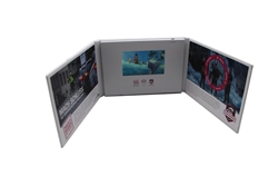 Hard Cover Video Card with 3 Fold LCD Business Invidtation Card